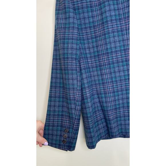 Vintage Pendleton Tartan Plaid 100% Pure Virgin Wool Blazer Jacket Womens M USA - Picture 7 of 10
